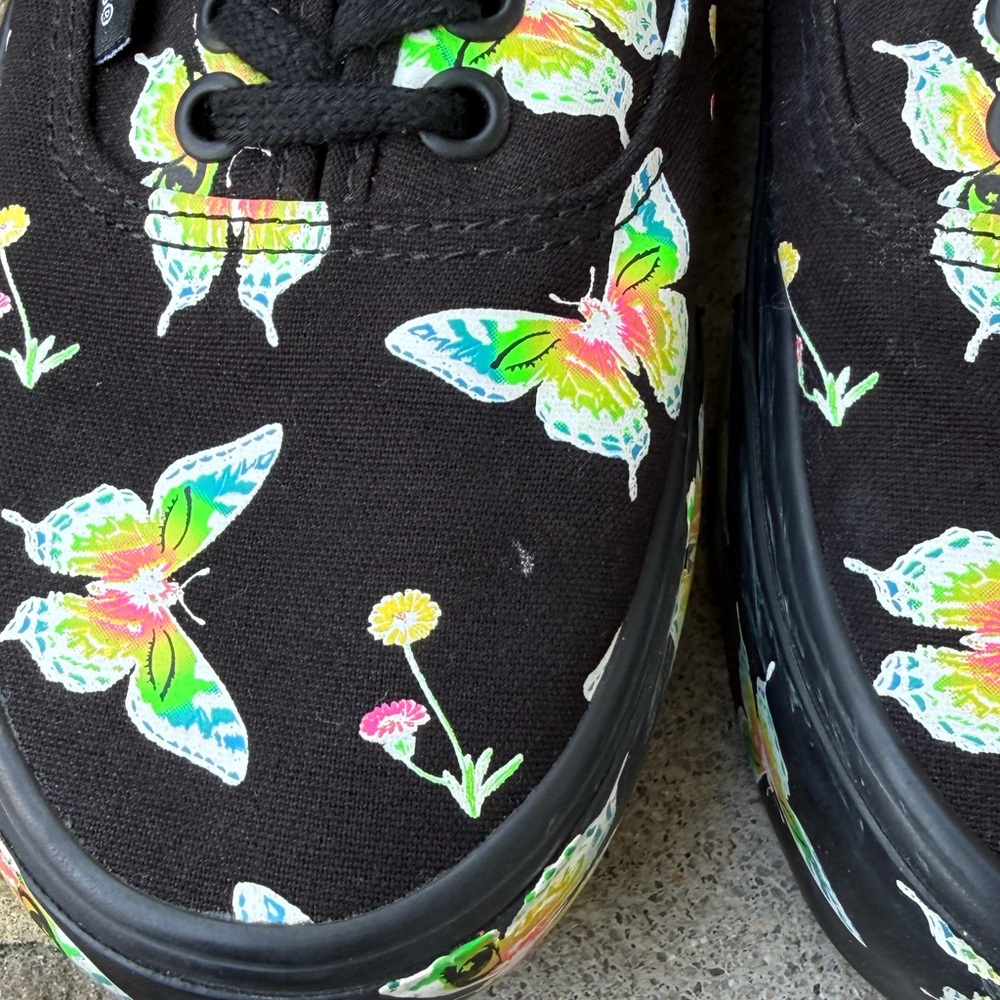 Vans Women’s Low Top Platform Stackform Neon Butterfly Print Shoes. Size 9. - Picture 6 of 14